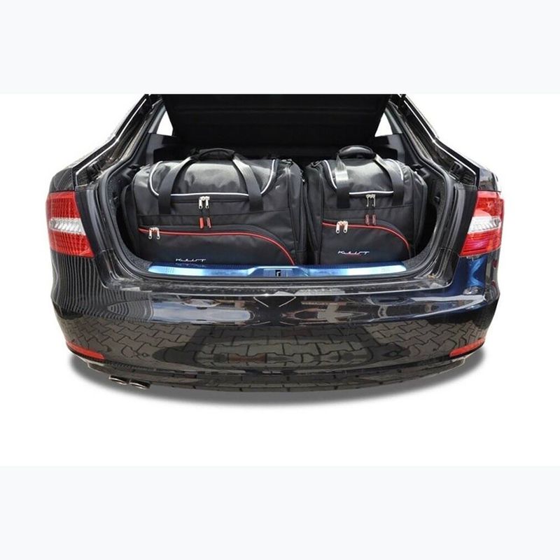 KJUST Skoda Superb Limousine 2008-2015 set di borse per il bagaglio 5 pezzi nero. 11