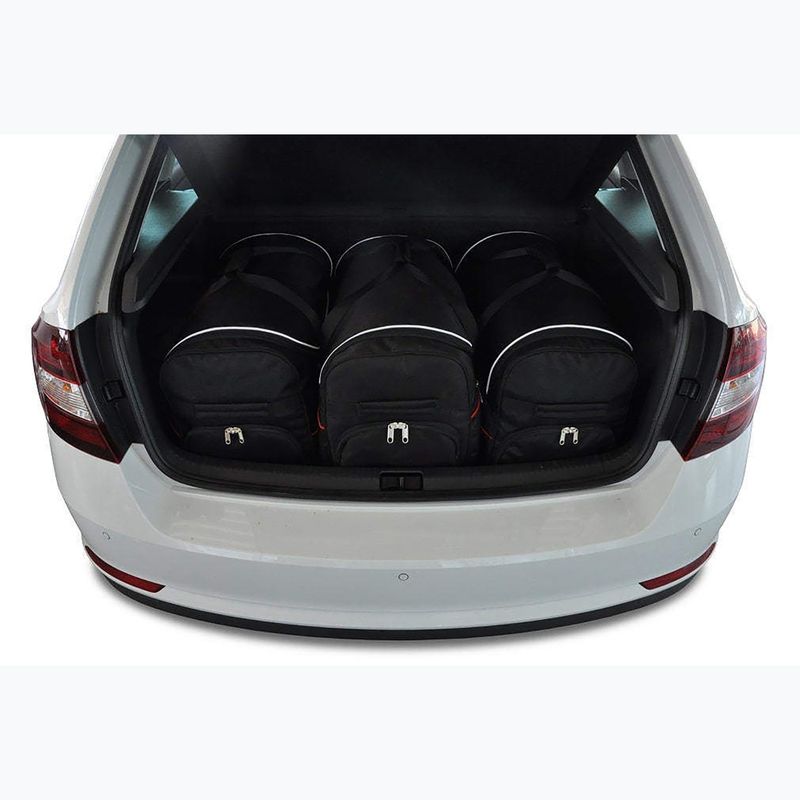 KJUST Skoda Rapid Spaceback set borse bagagliaio 2012+ 3 pezzi nero 8