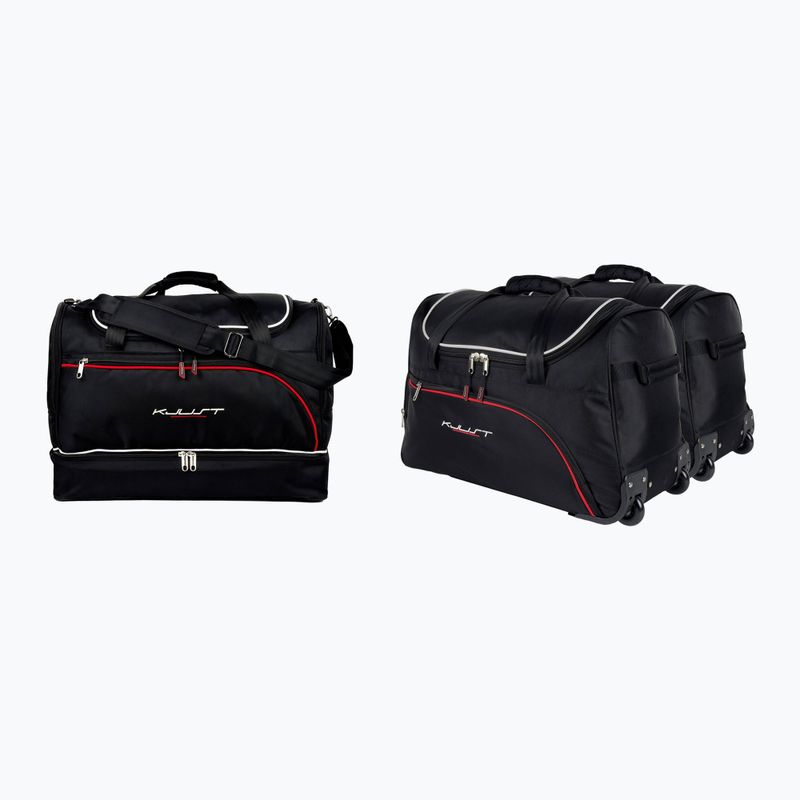Set di borse per bagaglio KJUST Suzuki Sx4 S-Cross 2006-2013 3 pezzi nero.