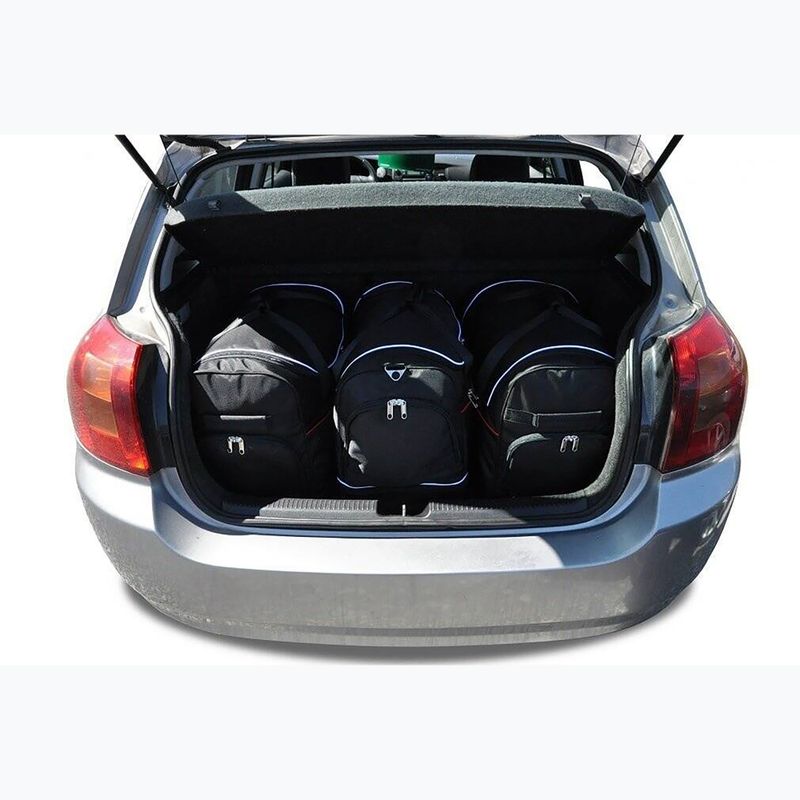KJUST Toyota Corolla Hatchback 2001-2009 set di borse per il bagaglio 3 pezzi nero. 14
