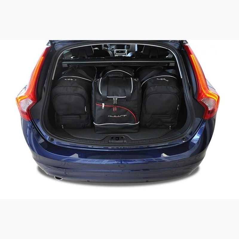 KJUST Volvo V60 Cross Country set di borse per bagagliaio 2015-2018 4 pezzi nero. 16