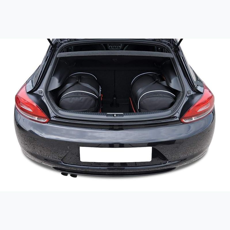 Set di borse portabagagli KJUST Volkswagen Scirocco 2008-2017 4 pezzi nero. 19