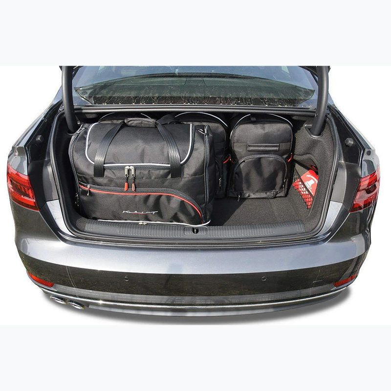 Set di borse portabagagli KJUST Audi A4 Limousine 2015+ 5 pezzi nero 17