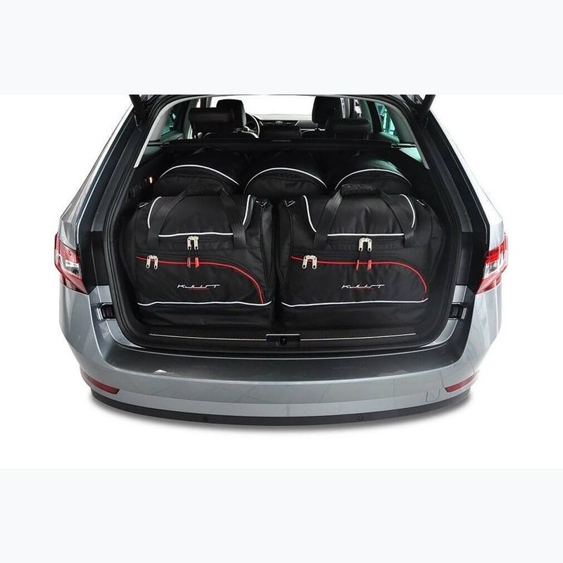 KJUST Skoda Superb Combi 2015-2023 set di borse portabagagli 5 pezzi nero. 11