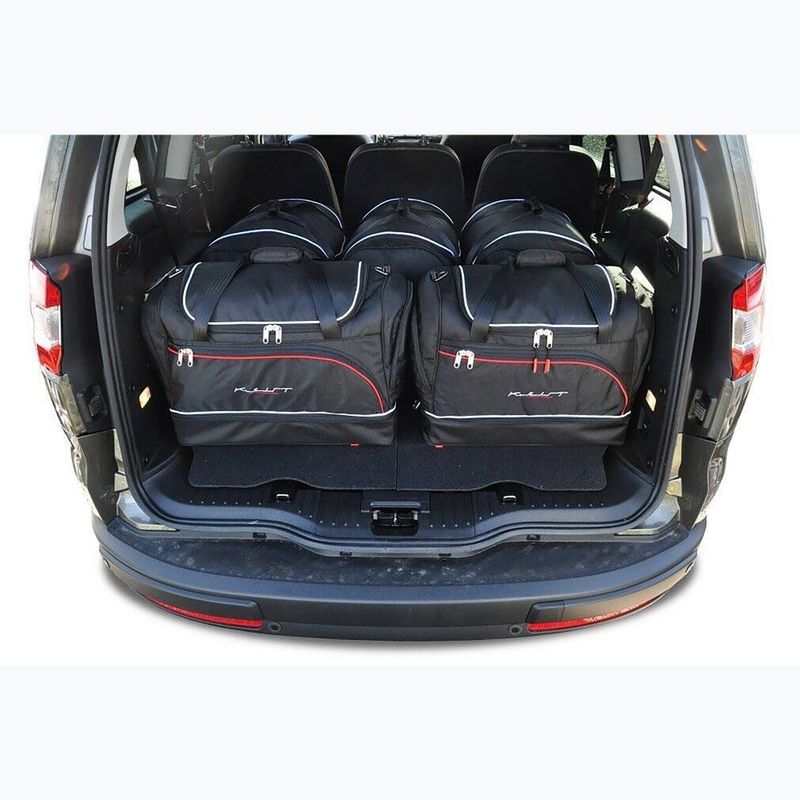 KJUST Ford Galaxy 2006-2015 set di borse portabagagli 5 pezzi nero 14