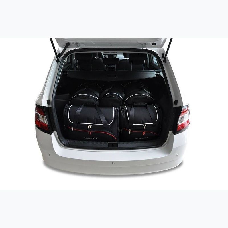 KJUST Skoda Fabia Kombi 2014-2021 set di borse portabagagli 5 pezzi nero. 12