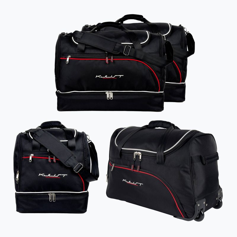 Set di borse per bagagliaio KJUST Opel Astra Cabrio 2001-2006 4 pezzi nero.