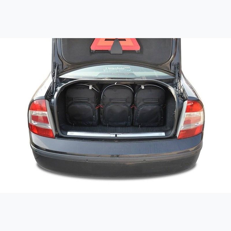 KJUST Skoda Superb Limousine 2001-2008 set di borse portabagagli 5 pezzi nero. 12