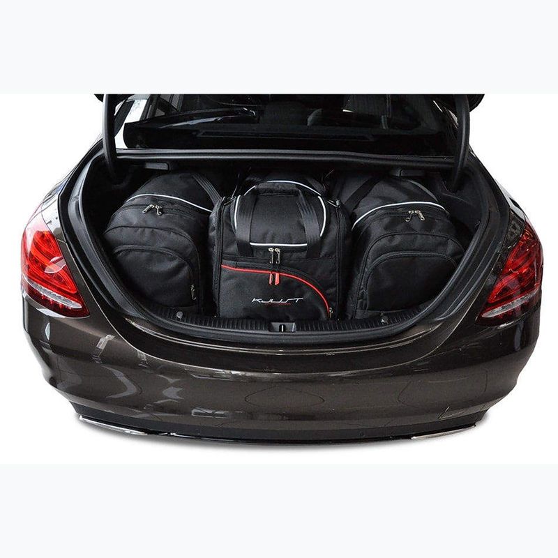KJUST Mercedes-Benz C Limousine Set di borse per il bagaglio 2013-2021 4 pezzi nero 13
