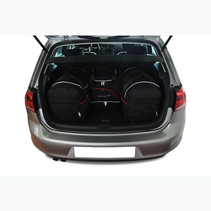 Set di borse portabagagli KJUST Volkswagen Golf Hatchback 2012-2020 4 pezzi nero. 12