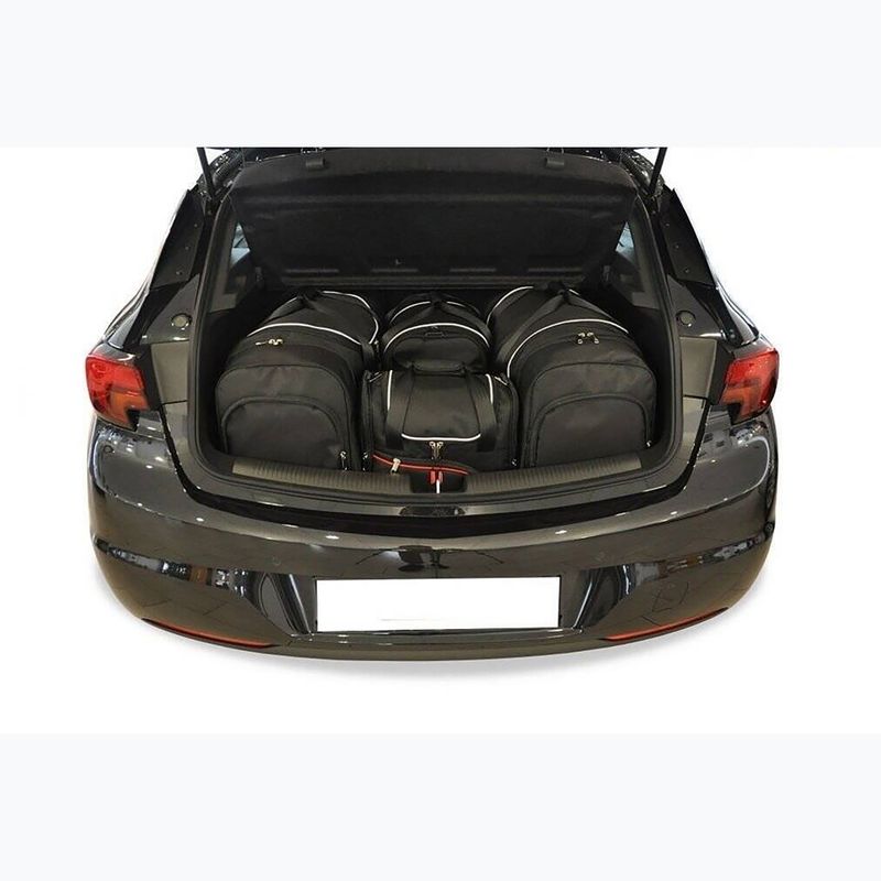 Set di borse per bagagliaio KJUST Opel Astra Hatchback 2015-2021 4 pezzi nero. 13
