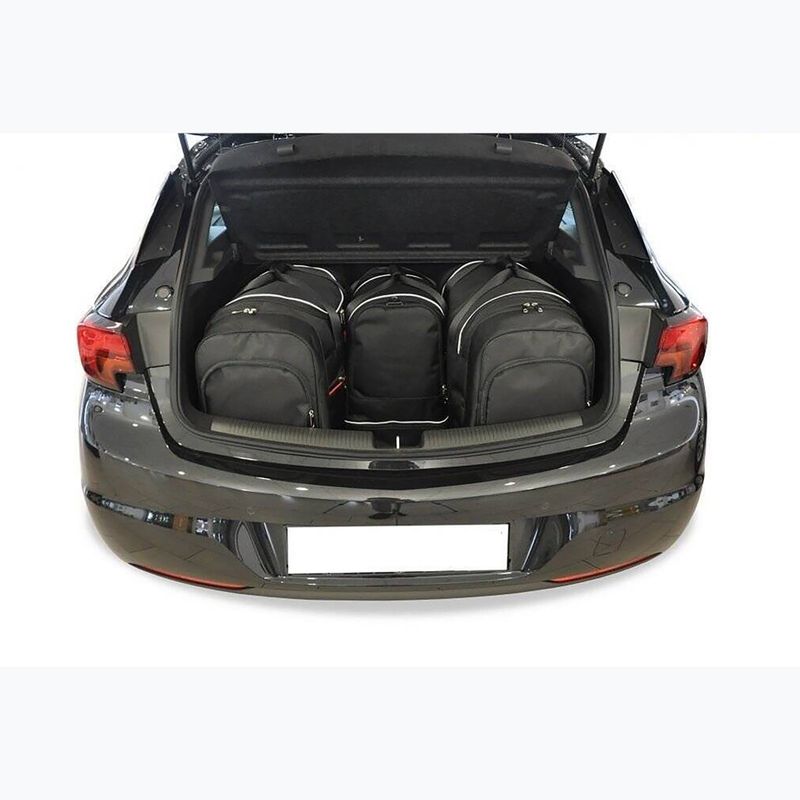Set di borse per bagagliaio KJUST Opel Astra Hatchback 2015-2021 4 pezzi nero. 14