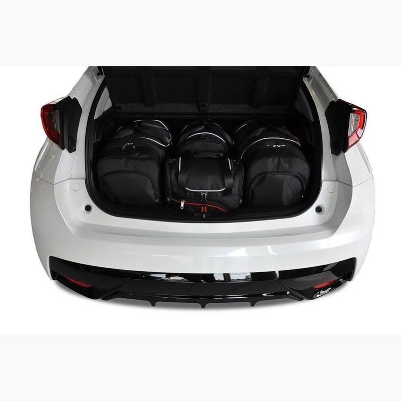 KJUST set di borse per il bagagliaio Honda Civic Hatchback 2012-2017 4 pezzi nero 14