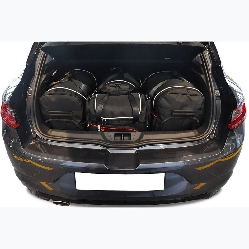 KJUST Renault Megane Hatchback set di borse per il bagagliaio 2016+ 4 pezzi nero. 12