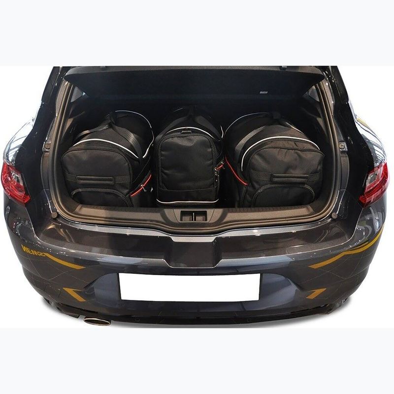 KJUST Renault Megane Hatchback set di borse per il bagagliaio 2016+ 4 pezzi nero. 13