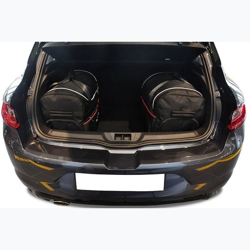 KJUST Renault Megane Hatchback set di borse per il bagagliaio 2016+ 4 pezzi nero. 14