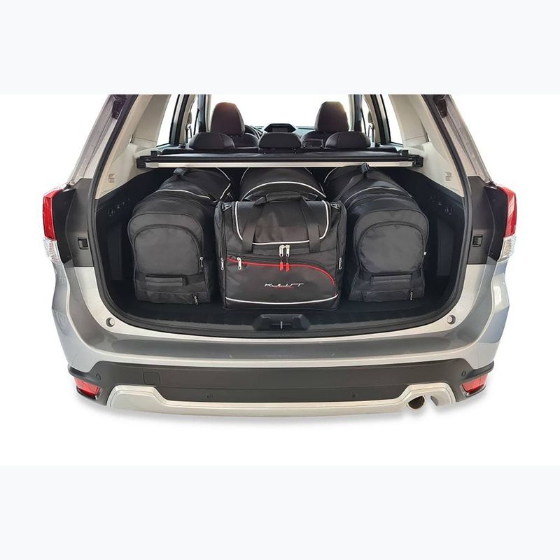 KJUST Subaru Forester 2018+ set di 4 borse per bagagli nero. 13