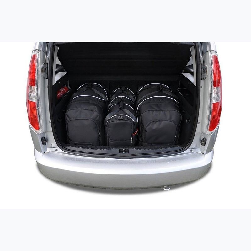 KJUST Set di borse per bagagliaio Skoda Roomster 2006-2015 4 pezzi nero. 12