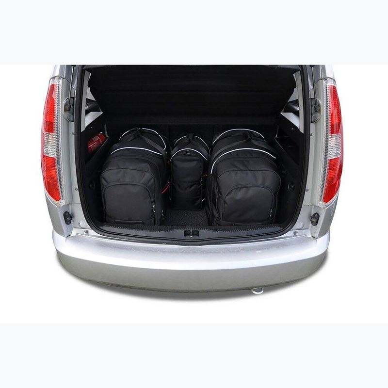 KJUST Set di borse per bagagliaio Skoda Roomster 2006-2015 4 pezzi nero. 13