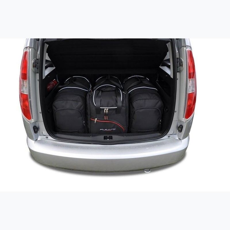 KJUST Set di borse per bagagliaio Skoda Roomster 2006-2015 4 pezzi nero. 12