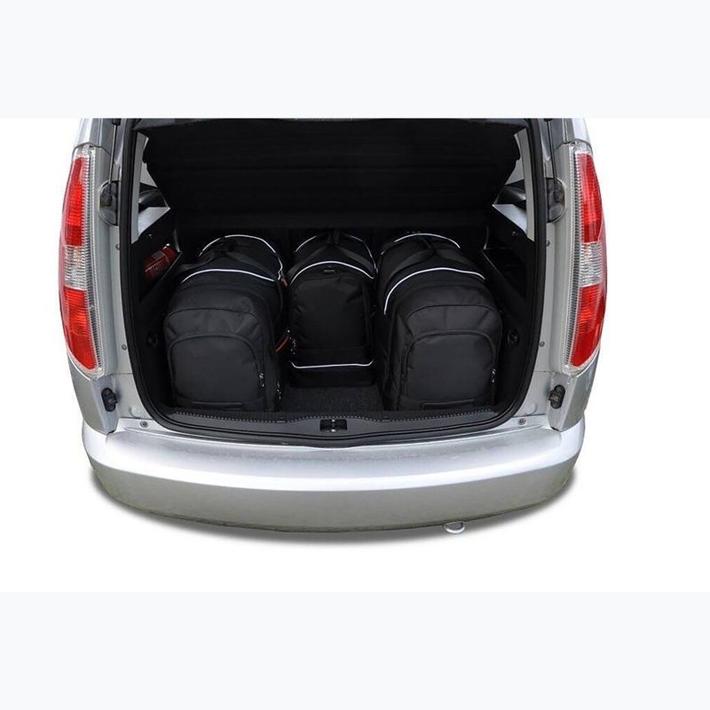 KJUST Set di borse per bagagliaio Skoda Roomster 2006-2015 4 pezzi nero. 13
