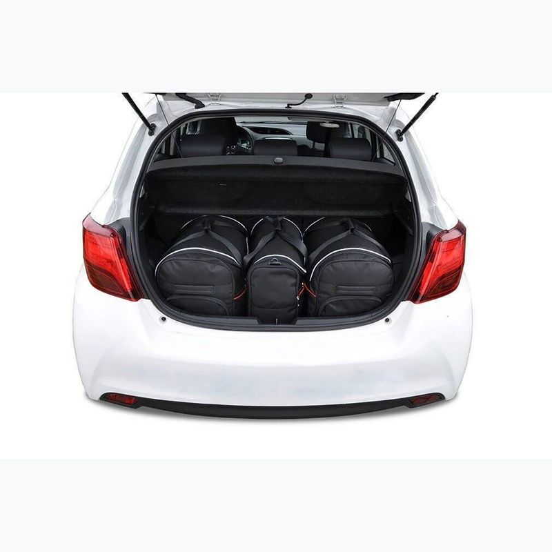 KJUST Toyota Yaris 2011-2020 set di borse per il bagagliaio 3 pezzi nero 14