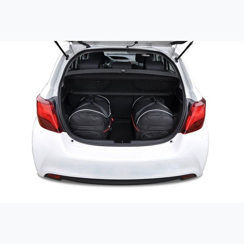 KJUST Toyota Yaris 2011-2020 set di borse per il bagagliaio 3 pezzi nero 15