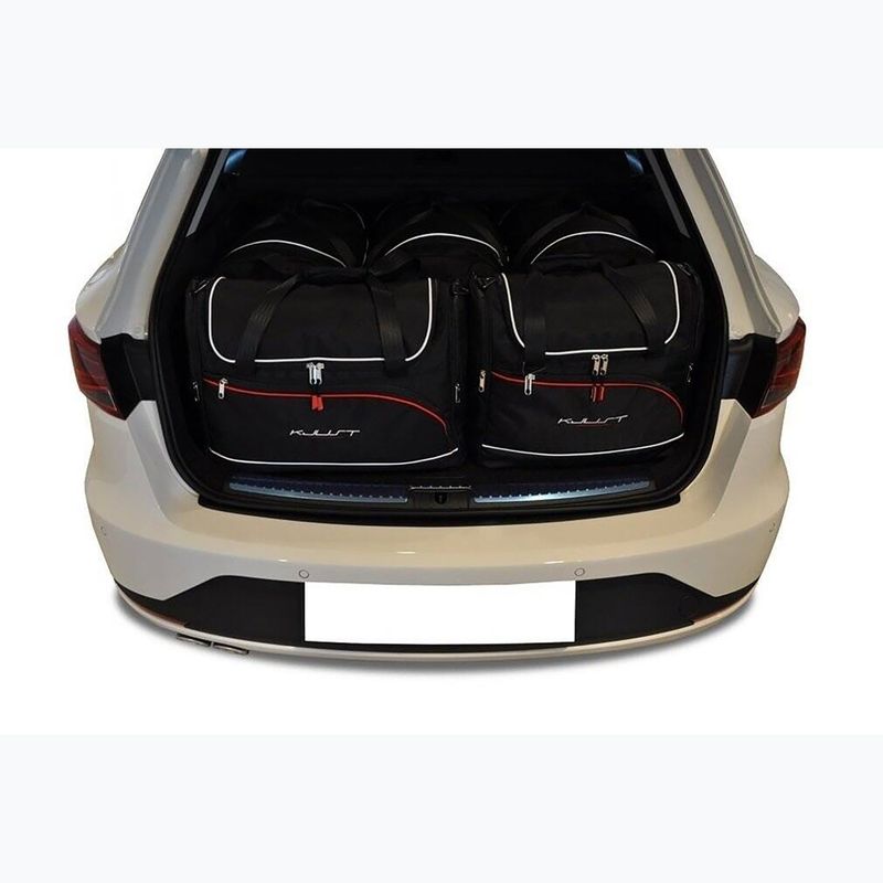 Set di borse da bagagliaio KJUST Seat Leon ST 2013-2020 5 pz. nero 13