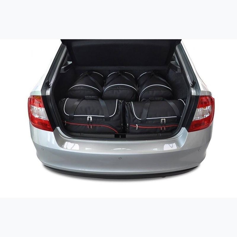 KJUST Skoda Rapid Liftback set di borse per il bagaglio 2012-2019 5 pezzi nero. 12