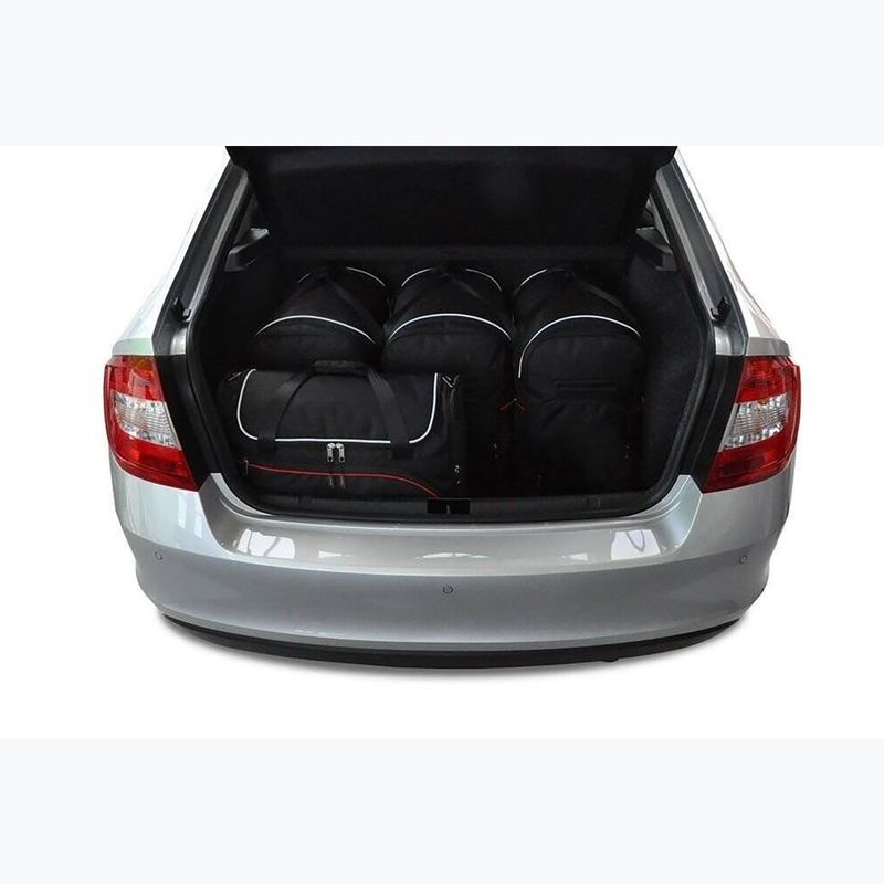 KJUST Skoda Rapid Liftback set di borse per il bagaglio 2012-2019 5 pezzi nero. 13