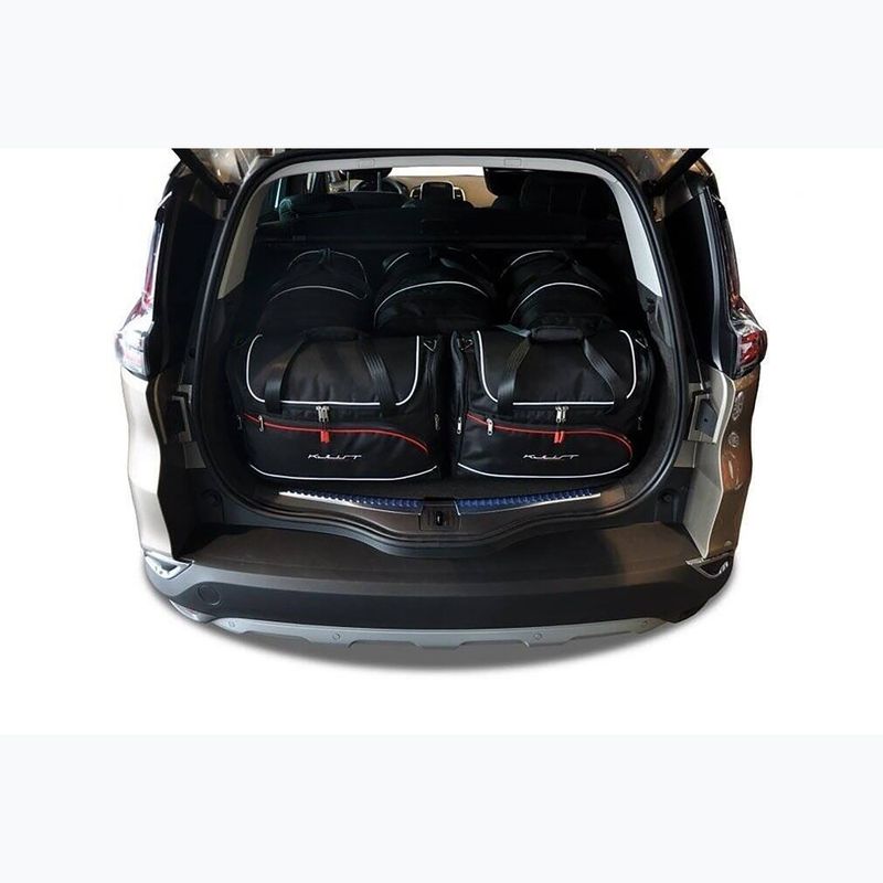KJUST Renault Espace 2014-2021 set di borse per bagagliaio 5 pezzi nero. 11