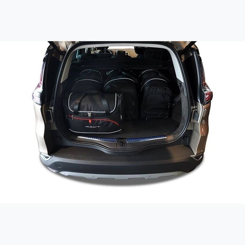 KJUST Renault Espace 2014-2021 set di borse per bagagliaio 5 pezzi nero. 12