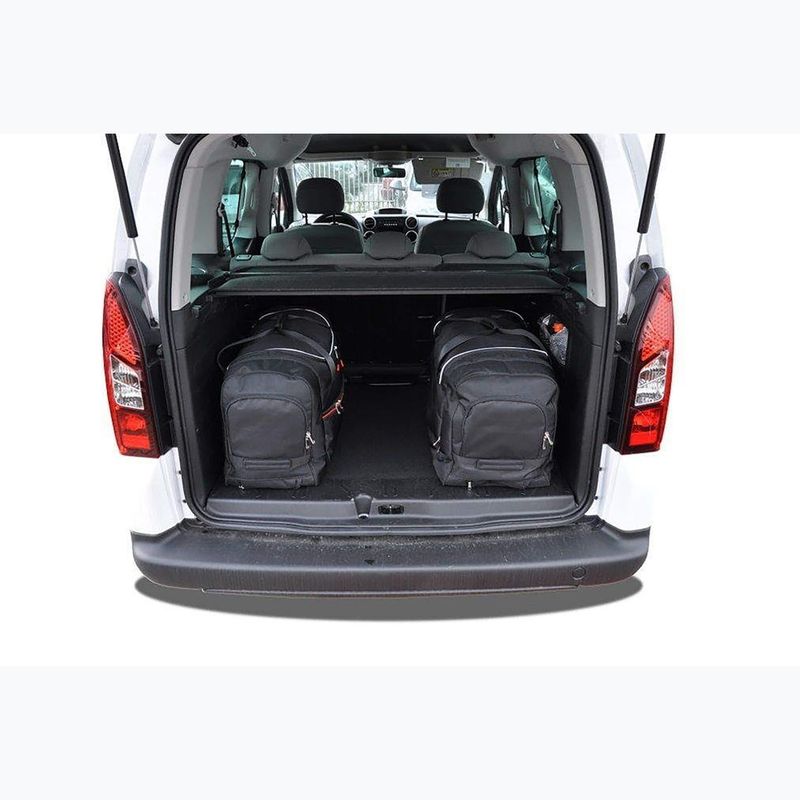 Set di borse per bagaglio KJUST Peugeot Partner 2008-2019 4 pezzi nero. 15