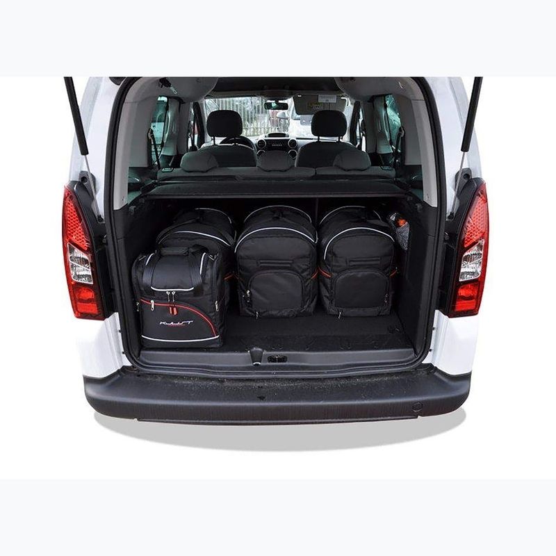 Set di borse per bagaglio KJUST Peugeot Partner 2008-2019 6 pezzi nero. 13