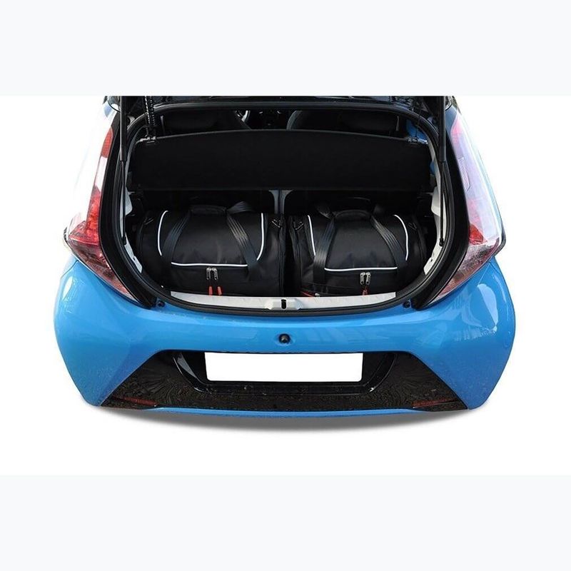 KJUST Toyota Aygo 2014-2021 set di borse per bagagliaio 2 pezzi nero. 10