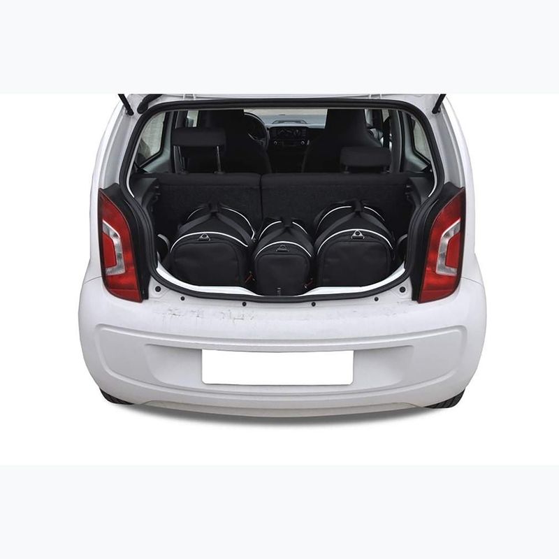Set di borse per bagagliaio KJUST Volkswagen Up! 2011-2023 3 pezzi nero 10