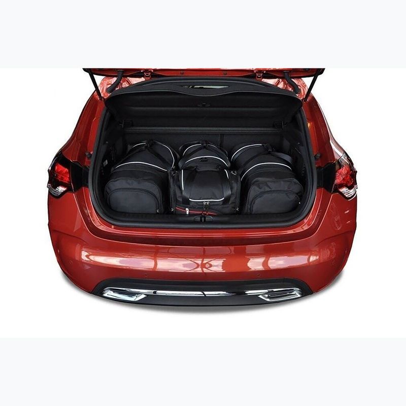 KJUST Set di borse per il bagagliaio Citroen Ds4 Hatchback 2011-2015 4 pezzi nero 15