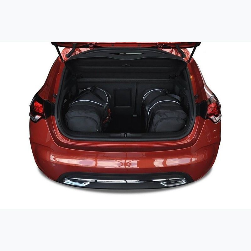 KJUST Set di borse per il bagagliaio Citroen Ds4 Hatchback 2011-2015 4 pezzi nero 17