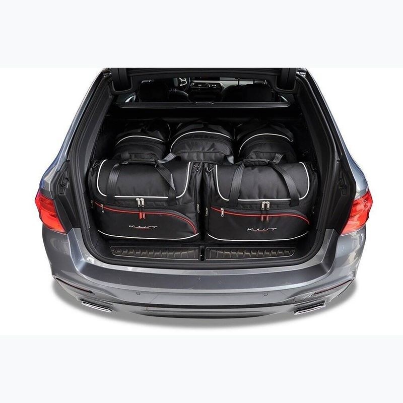 KJUST BMW 5 Touring set di borse per il bagagliaio 2017-2023 5 pezzi nero 12
