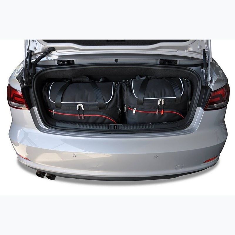KJUST Audi A3 Cabrio 2014-2016 set di borse per il bagaglio 4 pezzi nero 14