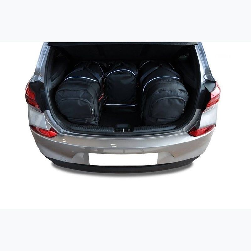 Set di borse da bagagliaio KJUST Hyundai I30 Hatchback 2017+ 4 pezzi nero 19