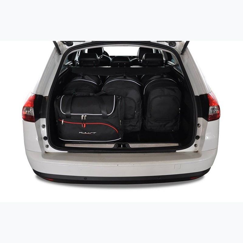 Set di borse per bagagliaio KJUST Citroen C5 Tourer 2008-2017 5 pezzi nero 14