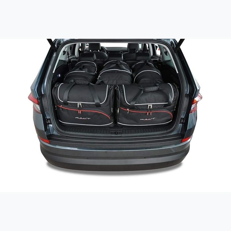 KJUST Skoda Kodiaq set di borse da bagagliaio 2016-2023 5 pezzi nero. 11