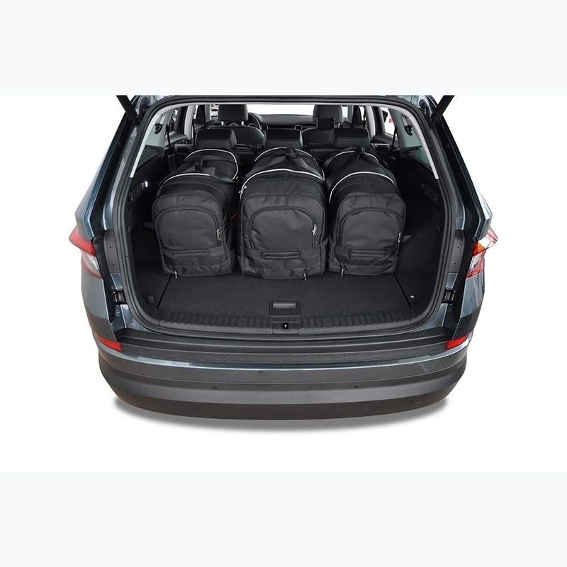 KJUST Skoda Kodiaq set di borse da bagagliaio 2016-2023 5 pezzi nero. 13