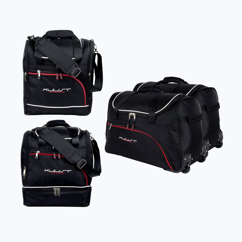 KJUST Audi Q2 set di borse per bagagliaio 2016+ 4 pezzi nero