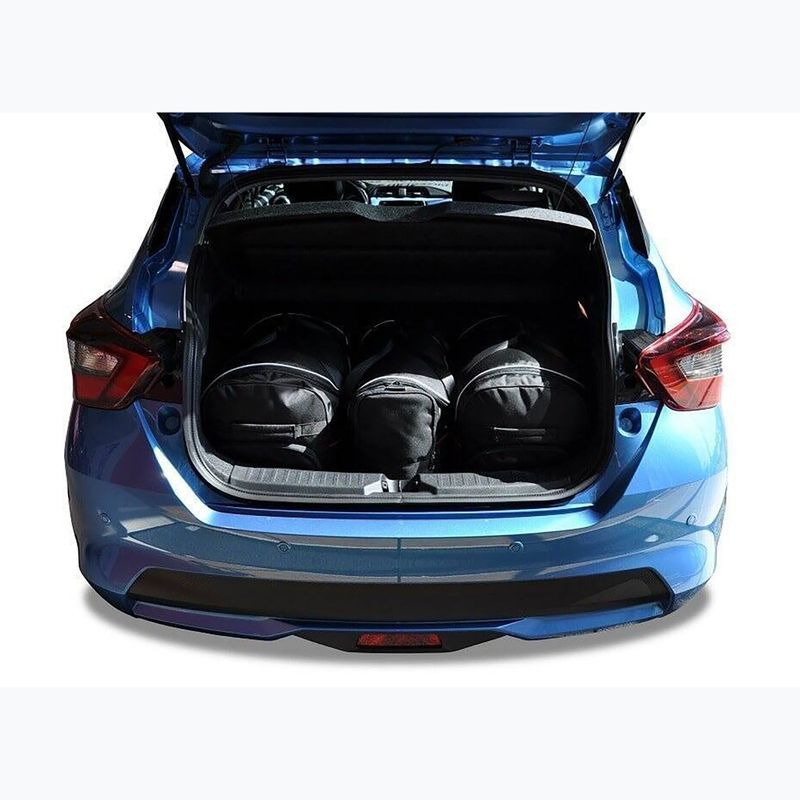 KJUST Nissan Micra 2017+ set di borse per il bagaglio 3 pezzi nero. 12
