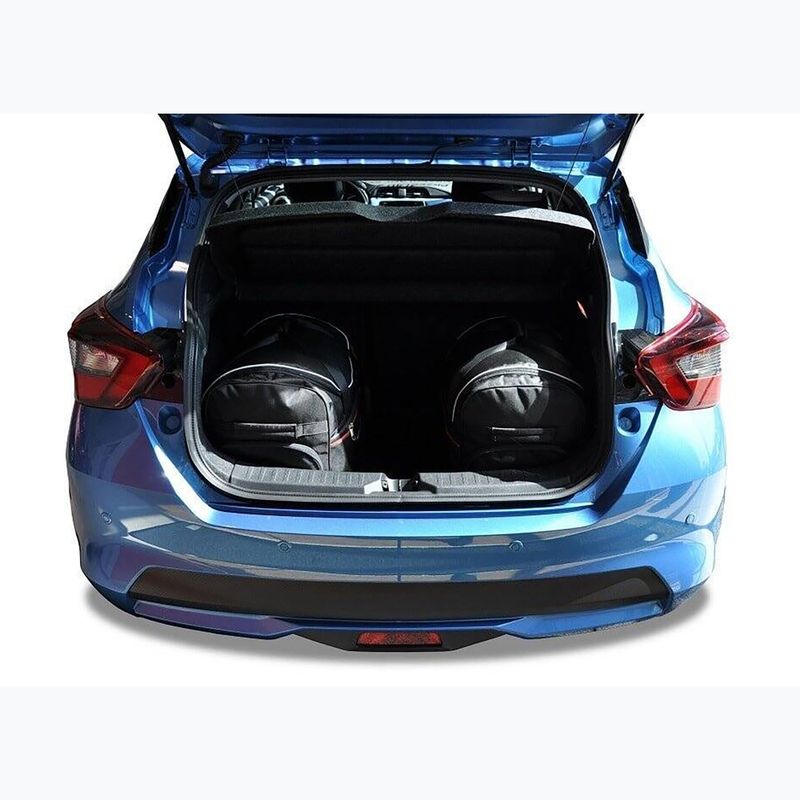 KJUST Nissan Micra 2017+ set di borse per il bagaglio 3 pezzi nero. 13