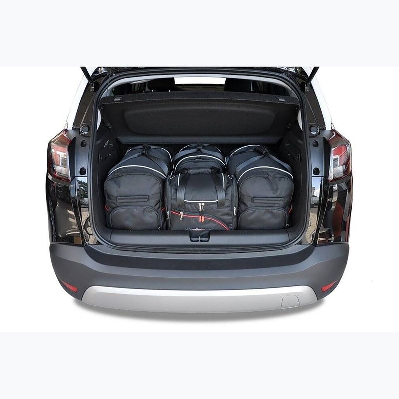 KJUST Set di borse per il bagaglio Opel Crossland X 2017+ 4 pezzi nero. 12