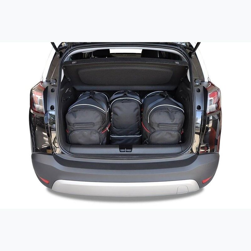 KJUST Set di borse per il bagaglio Opel Crossland X 2017+ 4 pezzi nero. 13