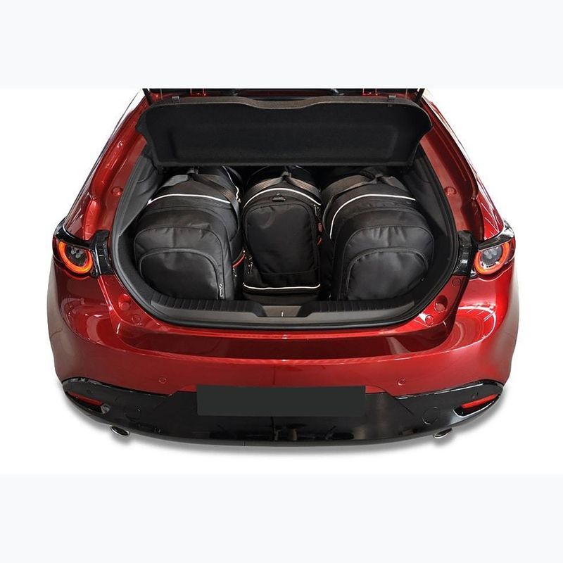 KJUST Mazda 3 Hatchback 2018+ set di 4 borse per bagagli nero. 14